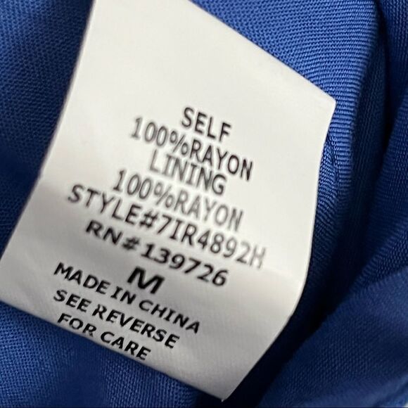 Wild Honey Blue Micro Polka Dot Wrap Front Ruffle Romper M - Picture 6 of 6